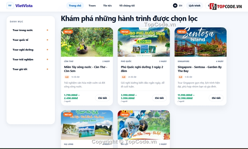 Website du lịch,đặt tour du lịch,Website đặt tour